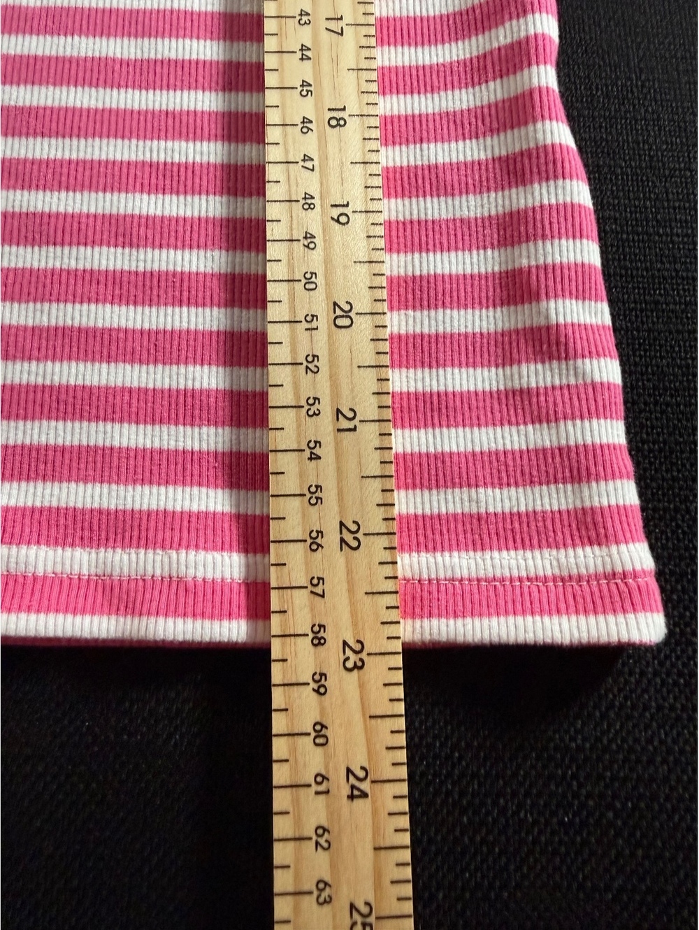 Rebecca Minkoff Pink and White Striped Cotton Blend Top with Red Trim, Size S - Picture 5 of 7
